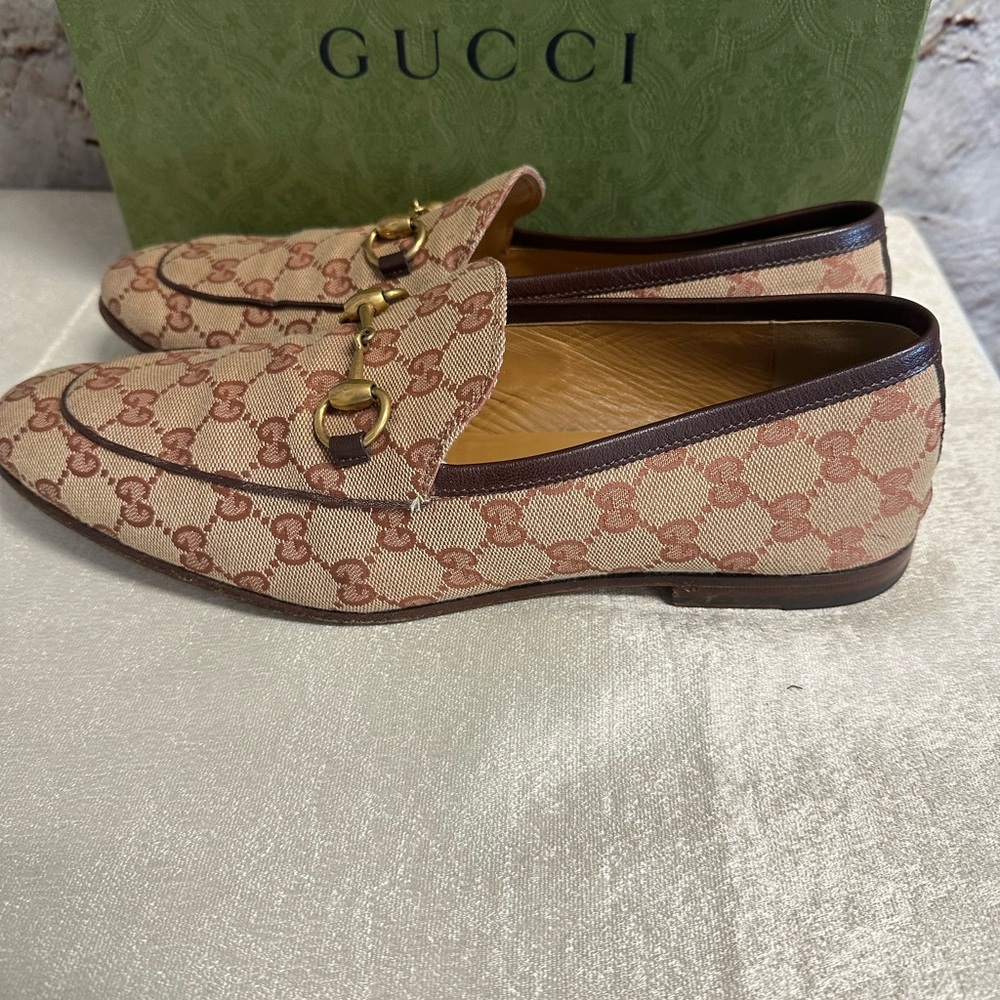 Gucci Men's Brown Loafers Size 9.5 - Picture 3 of 7